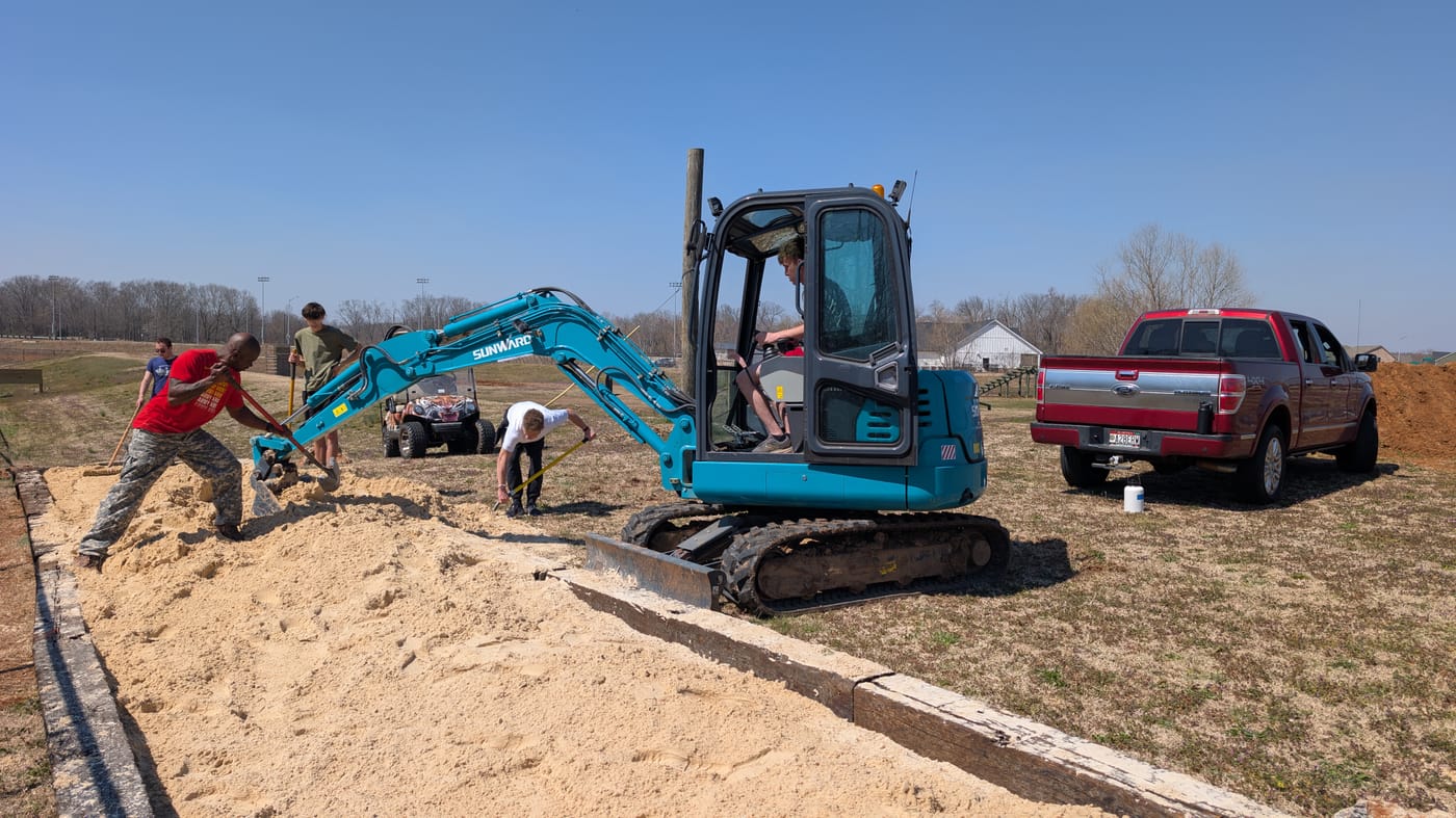 The M&T Dirt Works crew on a job site